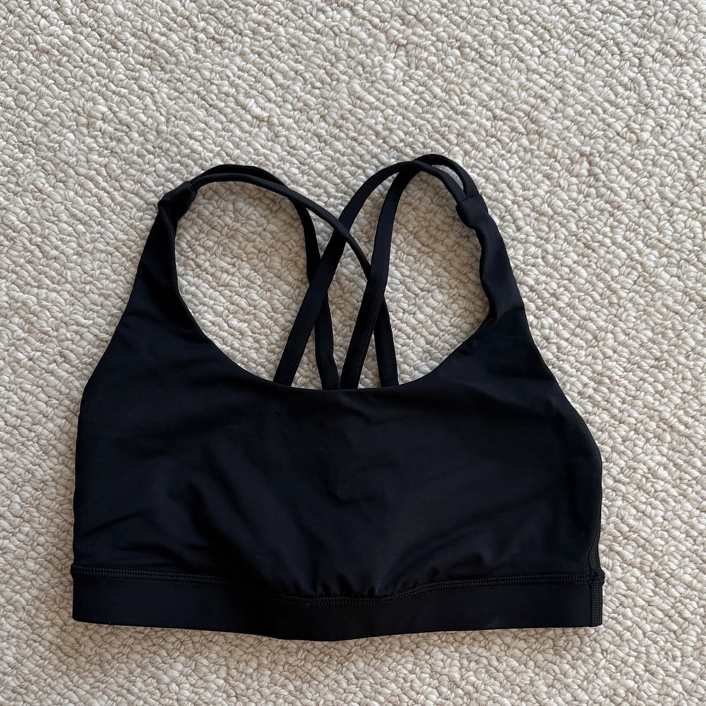 Lululemon Athletica Black Strappy Sports Bra